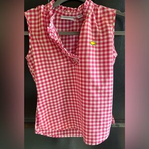 Girl’s Masters Pink and white tank top size 8-10